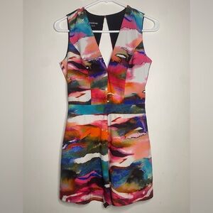 bebe Multicolor Abstract Women’s Romper